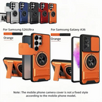 Samsung Rotating Ring Phone Case, Compatible with Samsung 25/24/23/22/21 Ultra, High-End Design, Practical Stand Case, TPU+PC Armor Shell, with Camera Protector, Unisex, Military-Grade Protective Case
