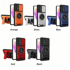 Samsung Rotating Ring Phone Case, Compatible with Samsung 25/24/23/22/21 Ultra, High-End Design, Practical Stand Case, TPU+PC Armor Shell, with Camera Protector, Unisex, Military-Grade Protective Case