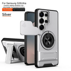 Samsung Rotating Ring Phone Case, Compatible with Samsung 25/24/23/22/21 Ultra, High-End Design, Practical Stand Case, TPU+PC Armor Shell, with Camera Protector, Unisex, Military-Grade Protective Case
