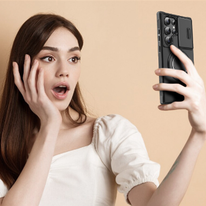 50% OFF!  Magnetic Stand Phone Case for Samsung – Slide Camera Cover, 360° Ring Grip & Kickstand, Full Protection